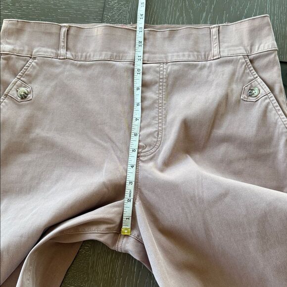 SPANX Stretch Twill Cropped Wide Leg Pants Blush Pink Casual Women’s Size 1X EUC - Picture 5 of 15